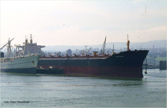 MS "Theomana" in Long Beach 1978