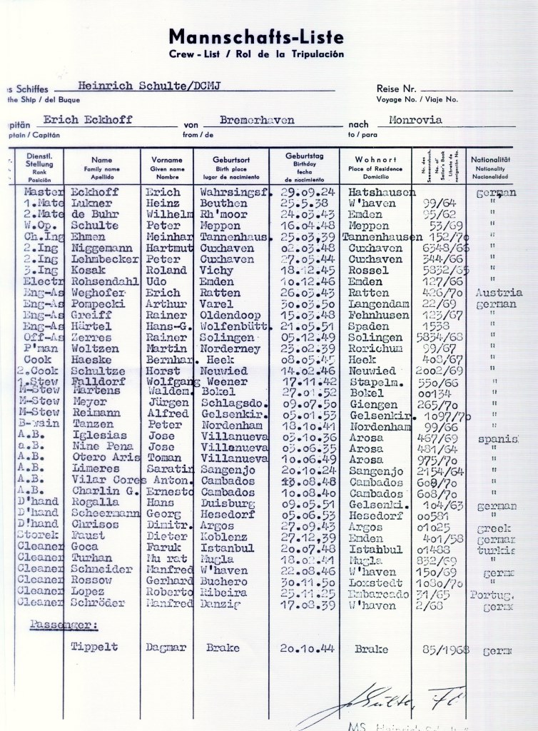 Mannschaftsliste MS Heirich Schulte 001